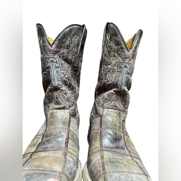 EUC Tin Haul Men's 9.5 D “Money Maker” Leather Western Boots. Worn Couple Times - Picture 9 of 16